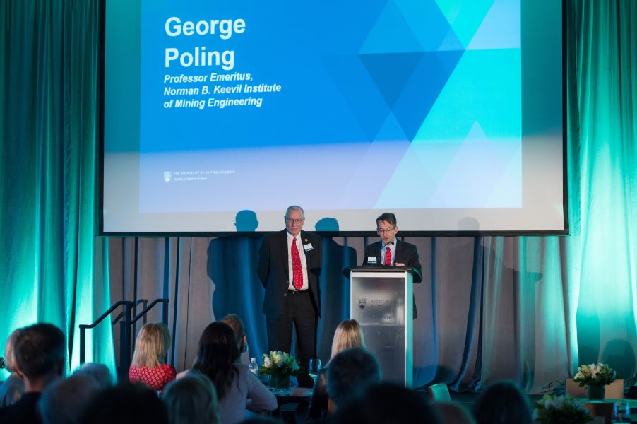 Professor Emeritus George Poling receives APSC Dean's Medal of Distinction in 2018.